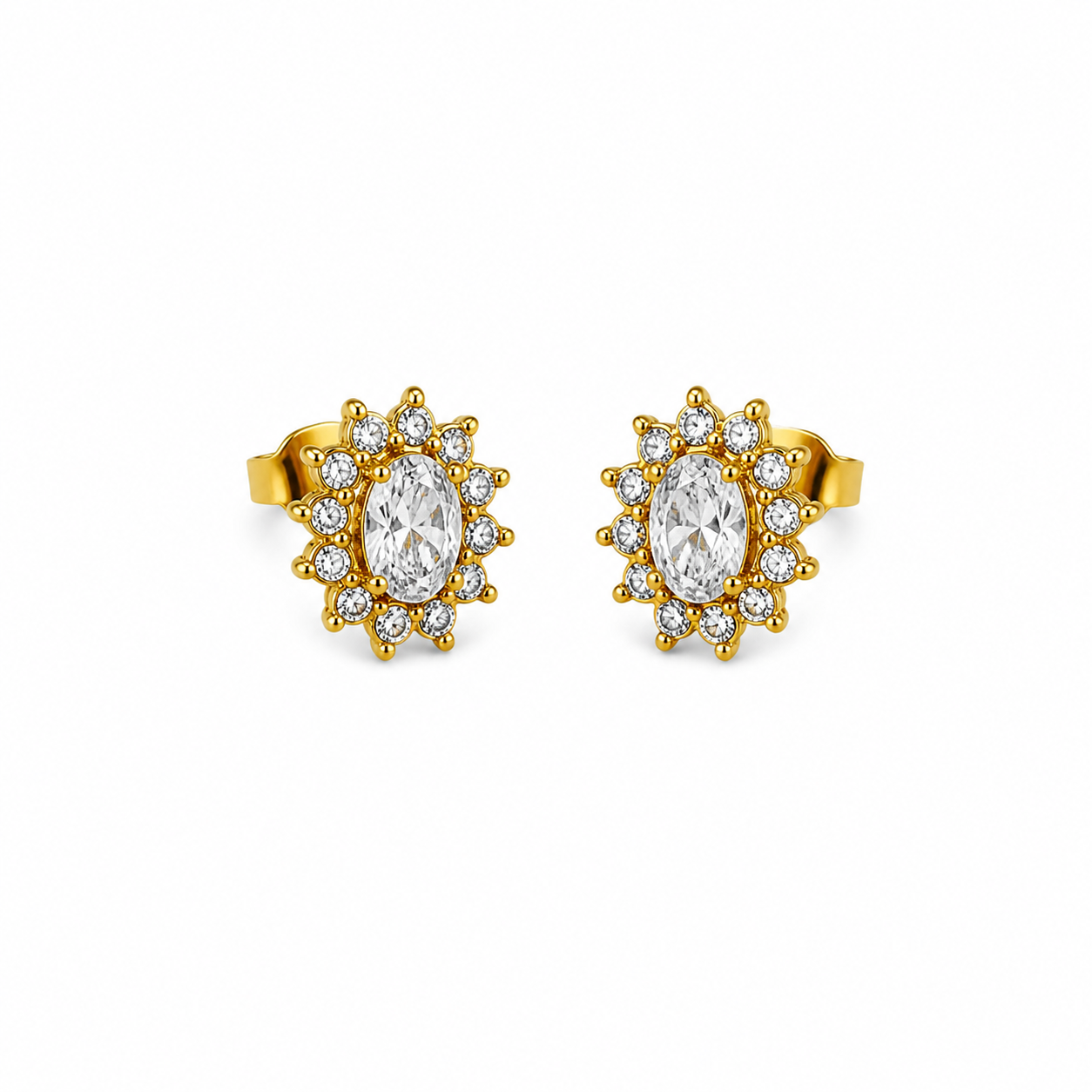 Aretes Diana blancos